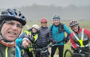 sortie VTT brumeuse, sortie heureuse